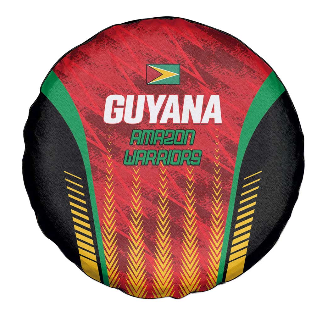 Custom Amazon Warriors Guyana Cricket Spare Tire Cover Ready For Glory Red Version LT01