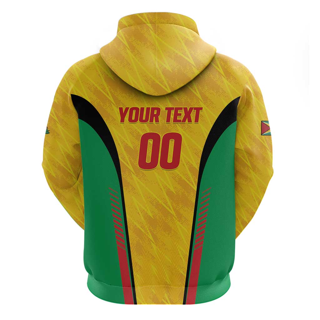 Custom Amazon Warriors Guyana Cricket Hoodie Ready For Glory Yellow Version LT01