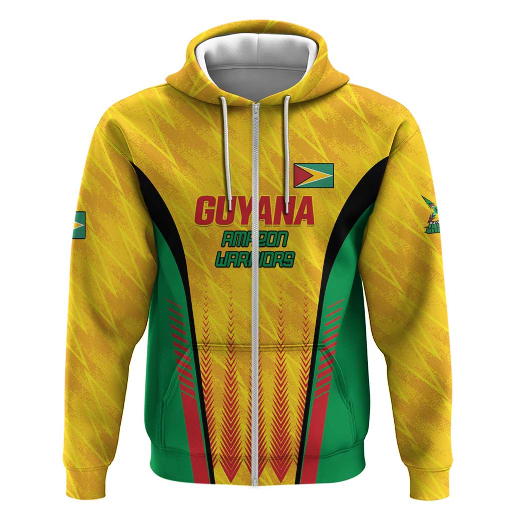 Custom Amazon Warriors Guyana Cricket Hoodie Ready For Glory Yellow Version LT01