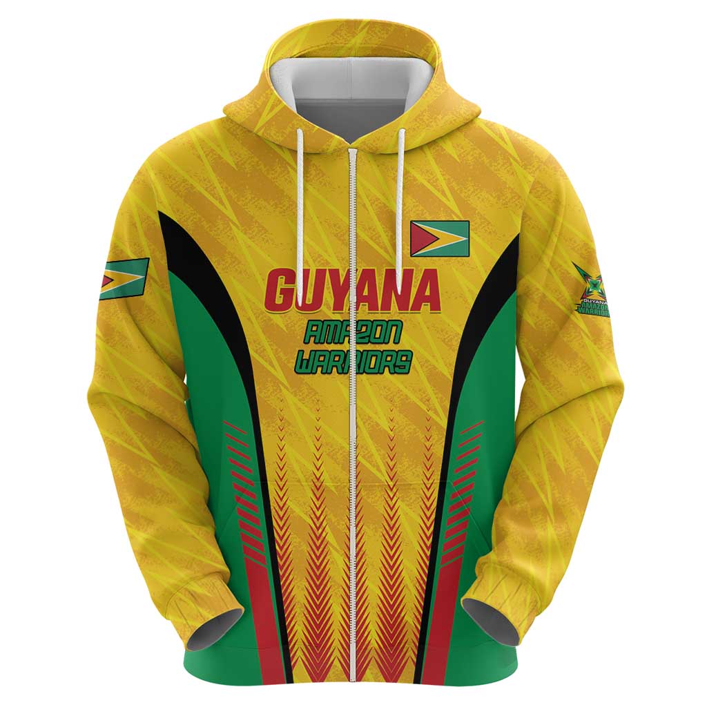 Custom Amazon Warriors Guyana Cricket Hoodie Ready For Glory Yellow Version LT01