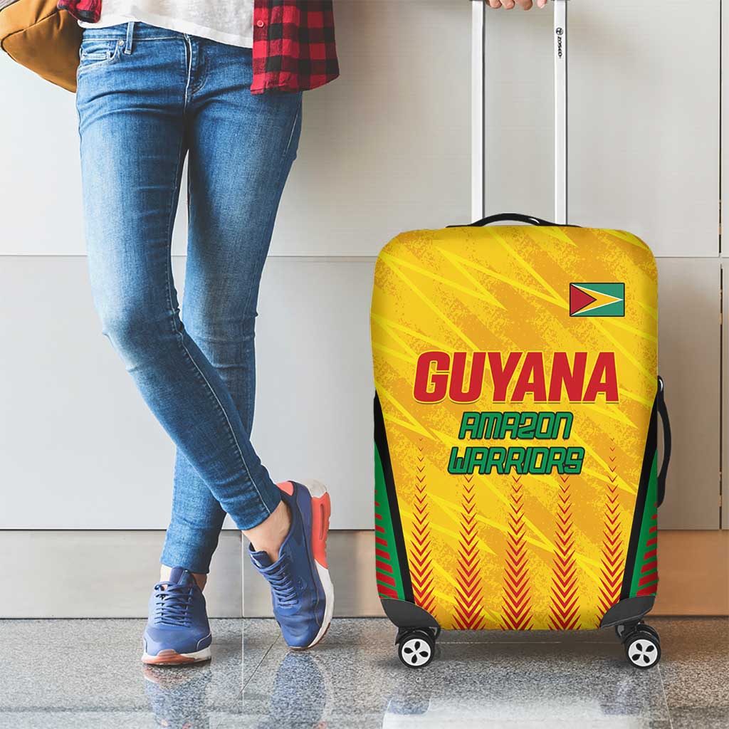 Custom Amazon Warriors Guyana Cricket Luggage Cover Ready For Glory Yellow Version LT01