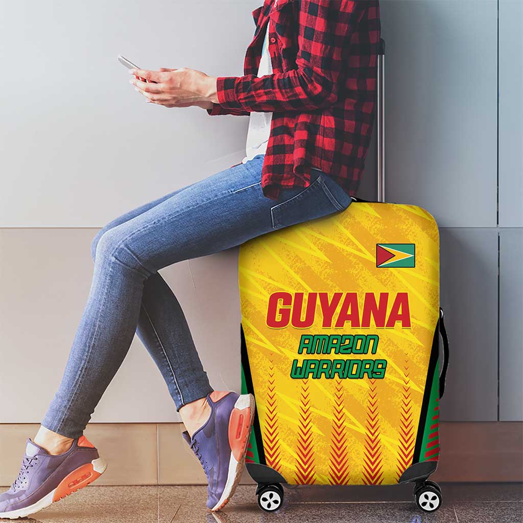 Custom Amazon Warriors Guyana Cricket Luggage Cover Ready For Glory Yellow Version LT01