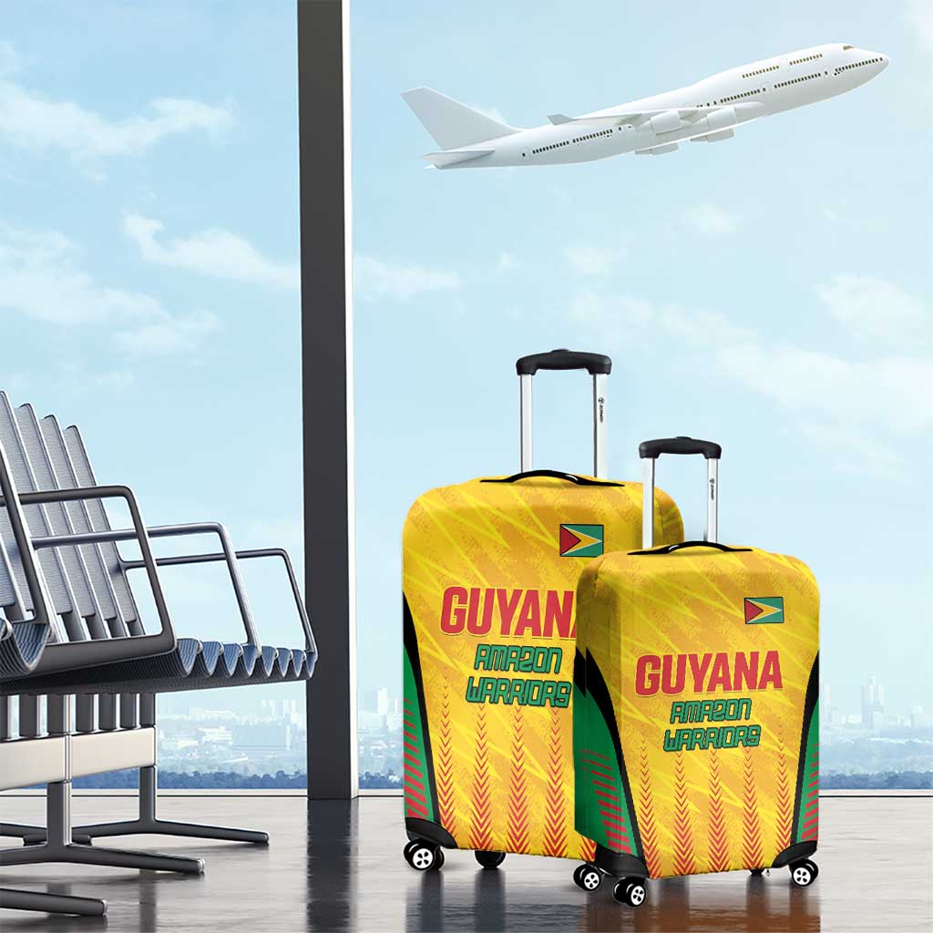 Custom Amazon Warriors Guyana Cricket Luggage Cover Ready For Glory Yellow Version LT01