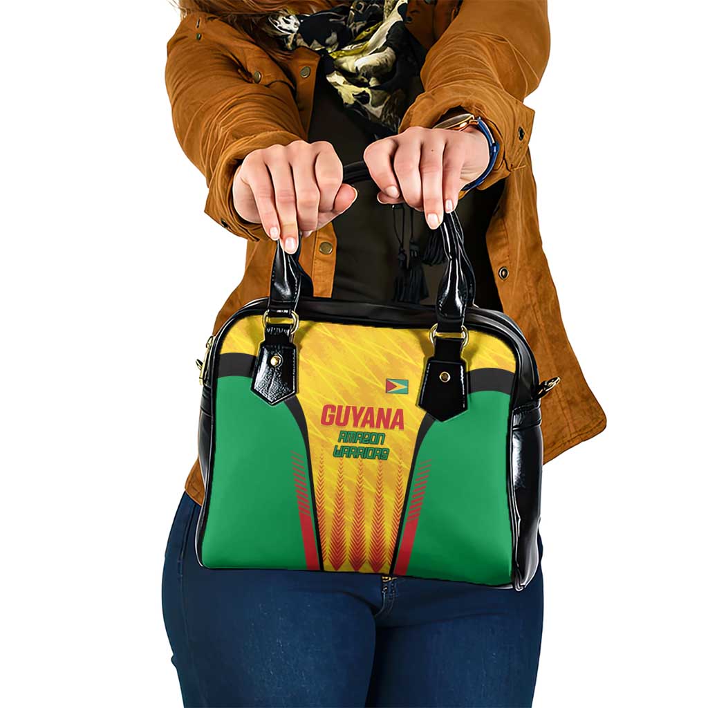 Custom Amazon Warriors Guyana Cricket Shoulder Handbag Ready For Glory Yellow Version LT01