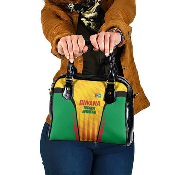 Custom Amazon Warriors Guyana Cricket Shoulder Handbag Ready For Glory Yellow Version LT01