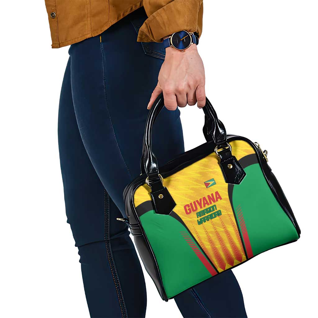 Custom Amazon Warriors Guyana Cricket Shoulder Handbag Ready For Glory Yellow Version LT01