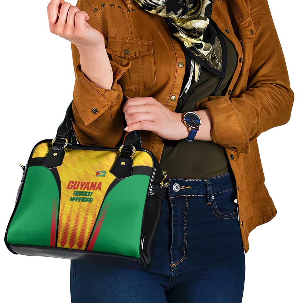 Custom Amazon Warriors Guyana Cricket Shoulder Handbag Ready For Glory Yellow Version LT01