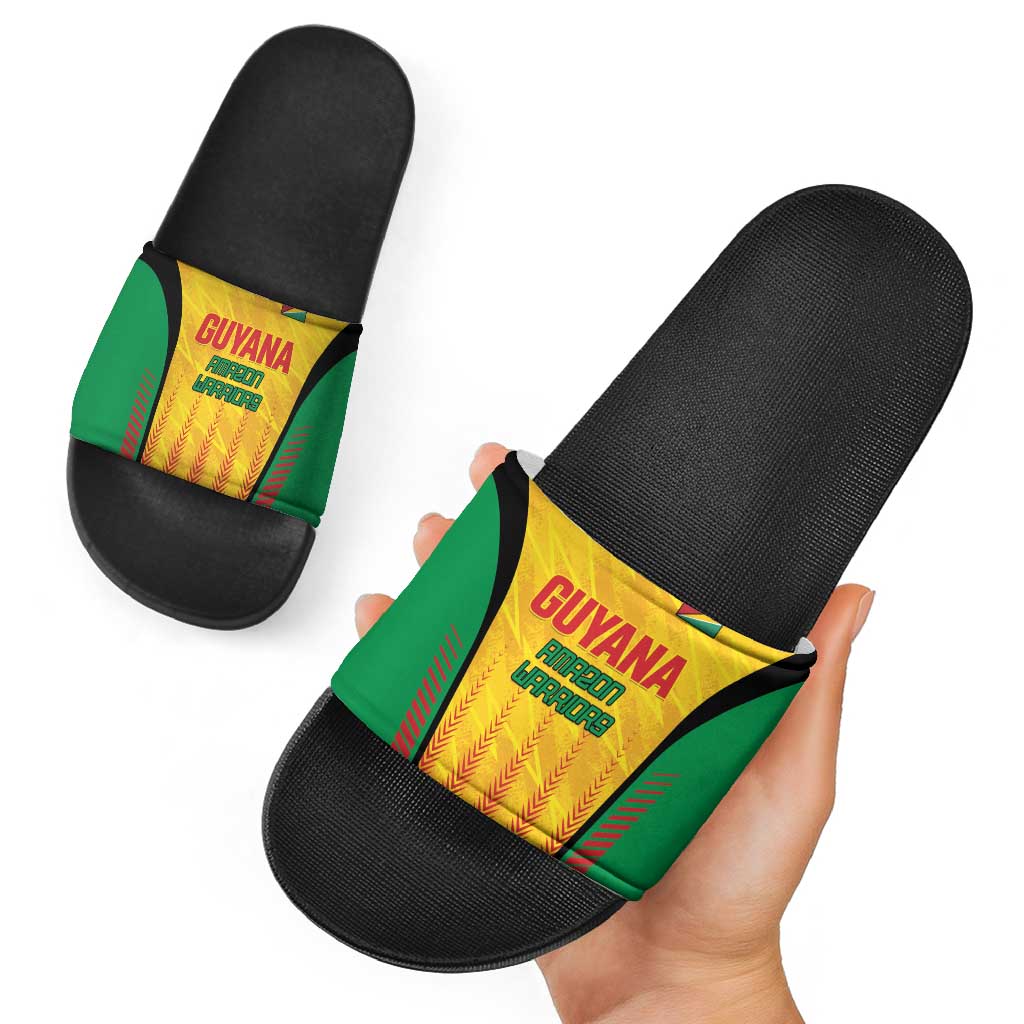 Amazon Warriors Guyana Cricket Slide Sandals Ready For Glory Yellow Version LT01