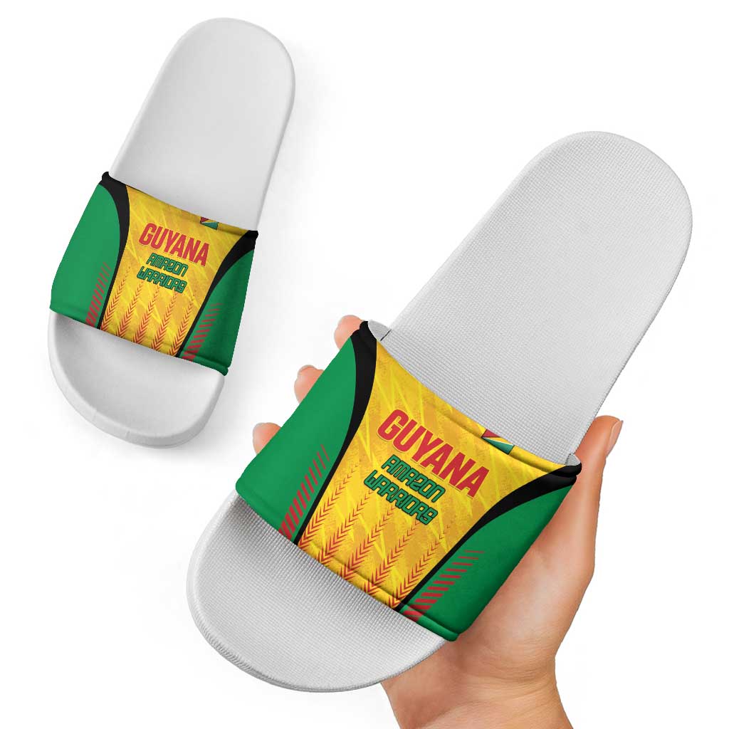 Amazon Warriors Guyana Cricket Slide Sandals Ready For Glory Yellow Version LT01