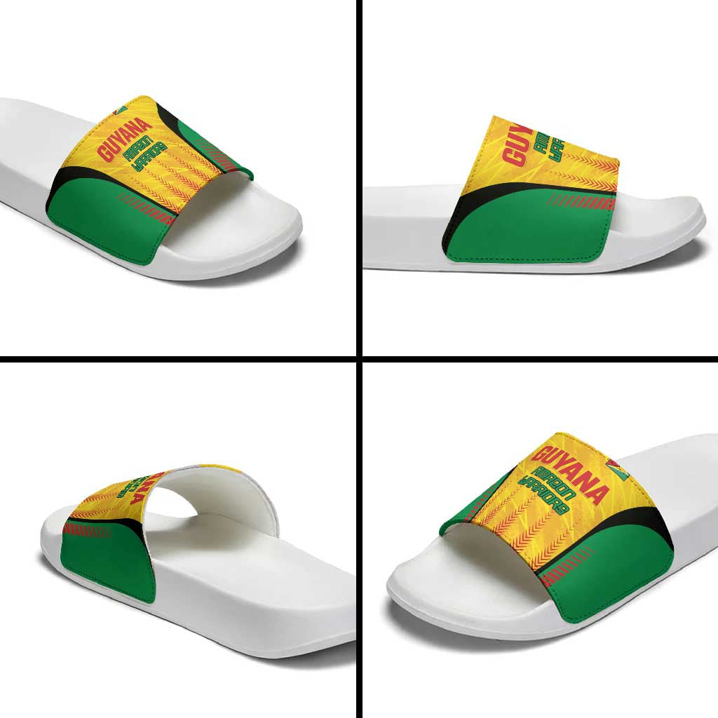 Amazon Warriors Guyana Cricket Slide Sandals Ready For Glory Yellow Version LT01