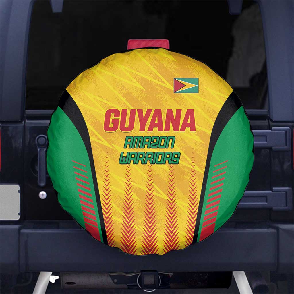 Custom Amazon Warriors Guyana Cricket Spare Tire Cover Ready For Glory Yellow Version LT01