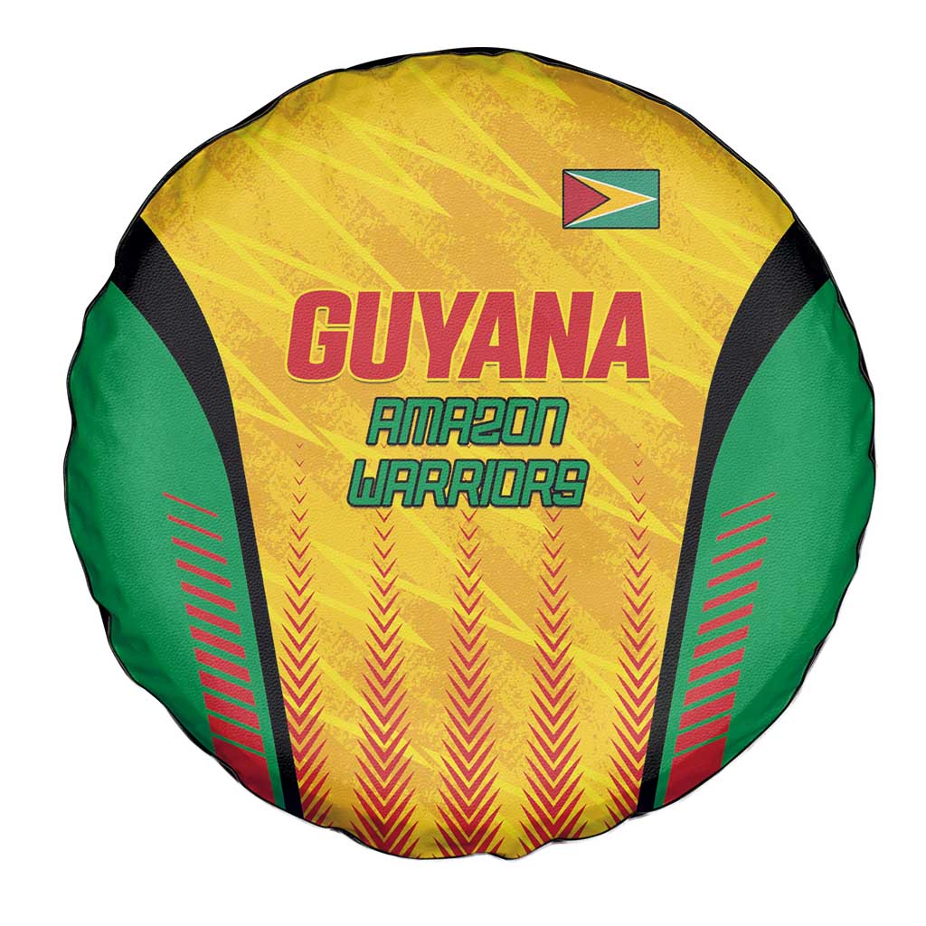 Custom Amazon Warriors Guyana Cricket Spare Tire Cover Ready For Glory Yellow Version LT01