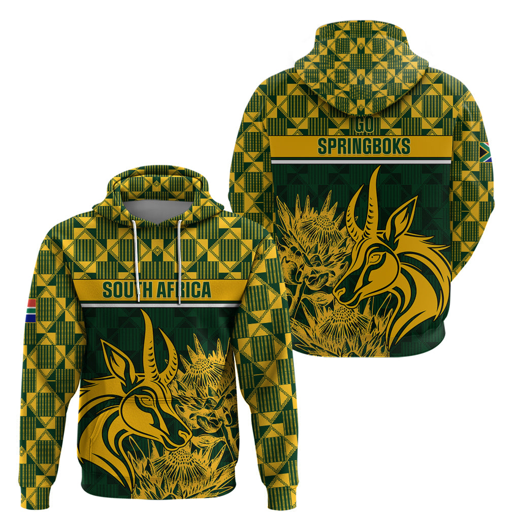 South Africa Rugby Hoodie Go Springboks African Pattern LT01