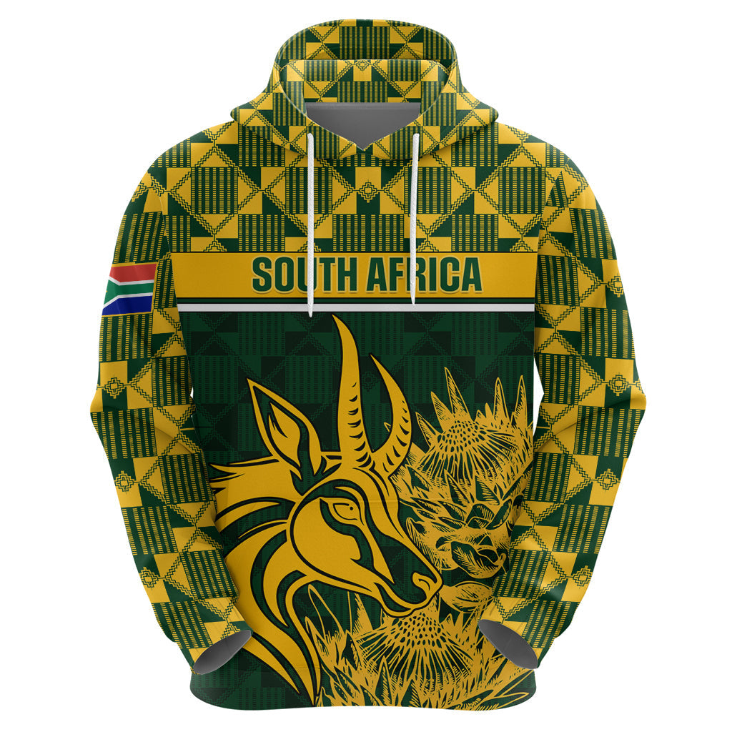 South Africa Rugby Hoodie Go Springboks African Pattern LT01