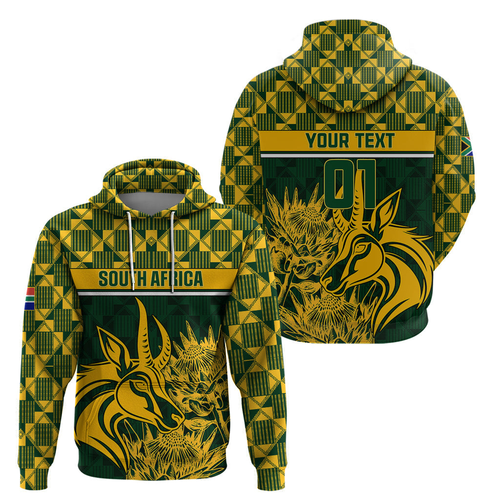 Custom South Africa Rugby Hoodie Go Springboks African Pattern LT01