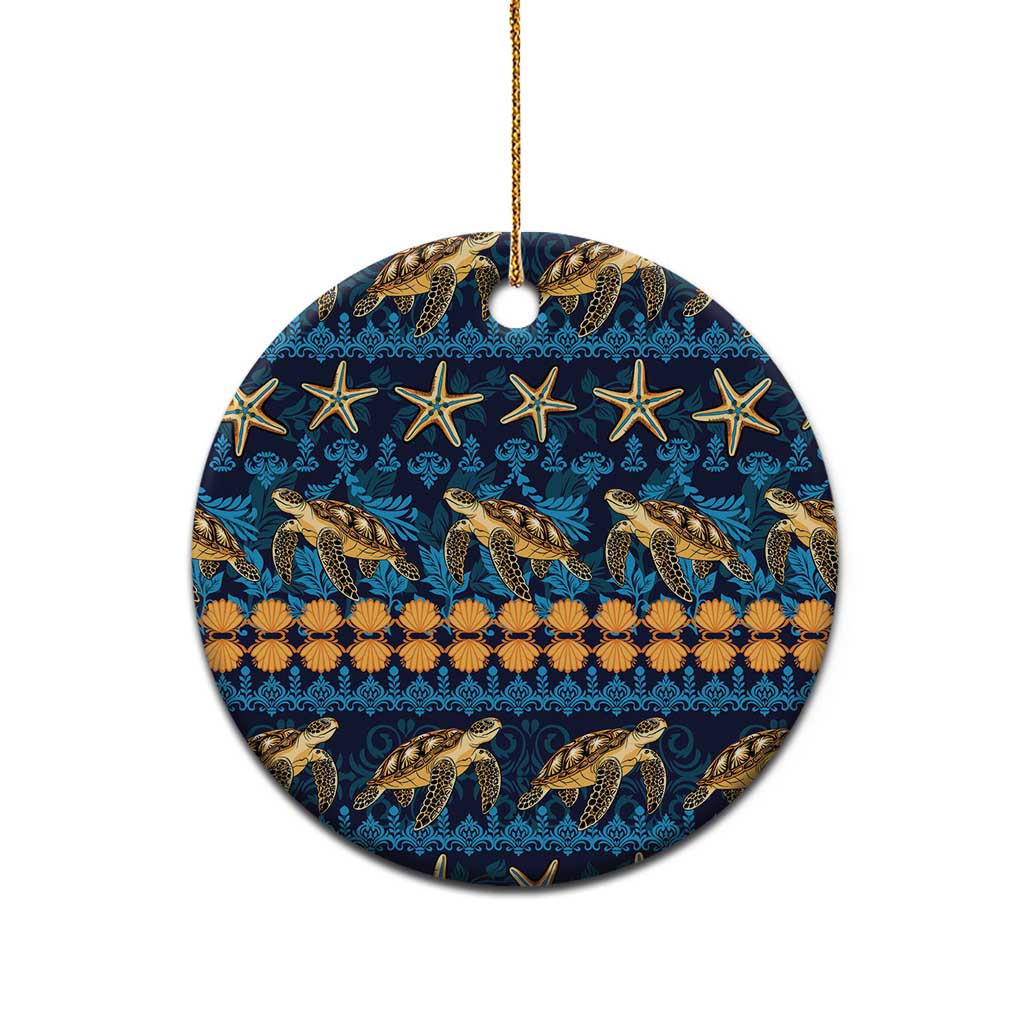 Hawaii Turtles Starfish Unique Pattern Ceramic Ornament LT01