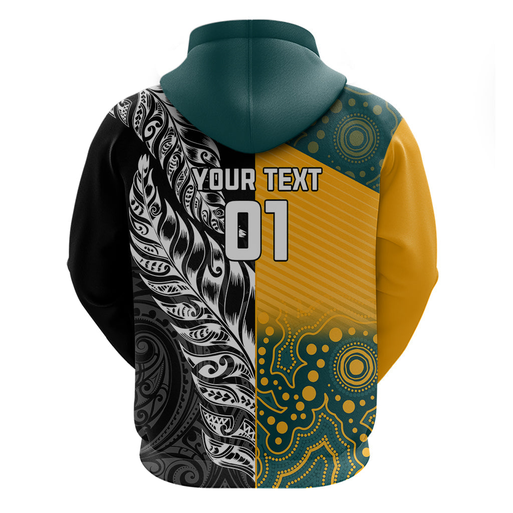 Custom New Zealand And Australia Rugby Hoodie Wallabies Kiwi Silver Fern 2023 World Cup LT01