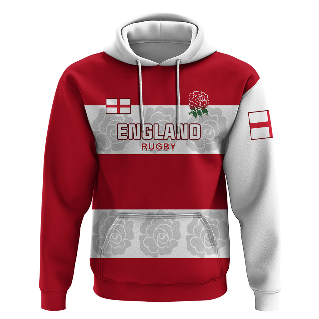 Custom England Rugby Hoodie The Red Rose Champion World Cup 2023 LT01