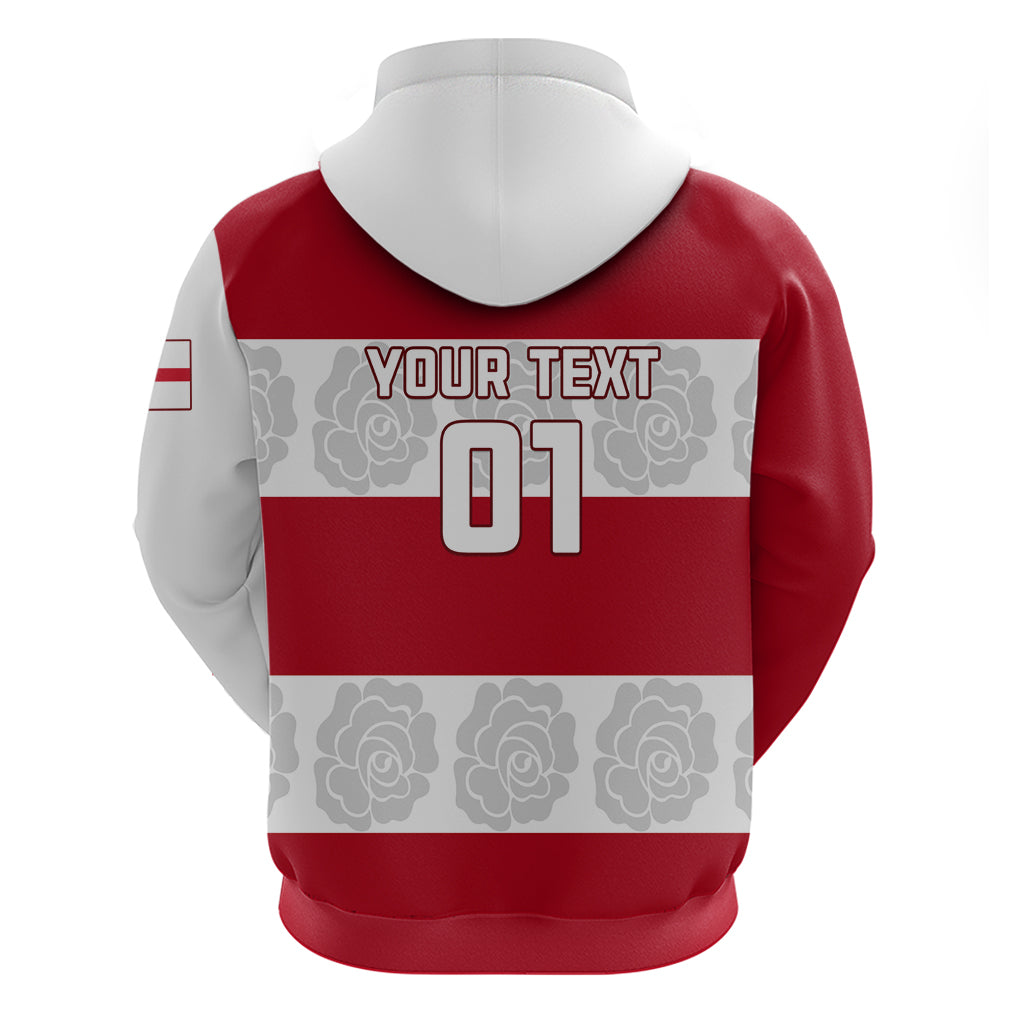 Custom England Rugby Hoodie The Red Rose Champion World Cup 2023 LT01