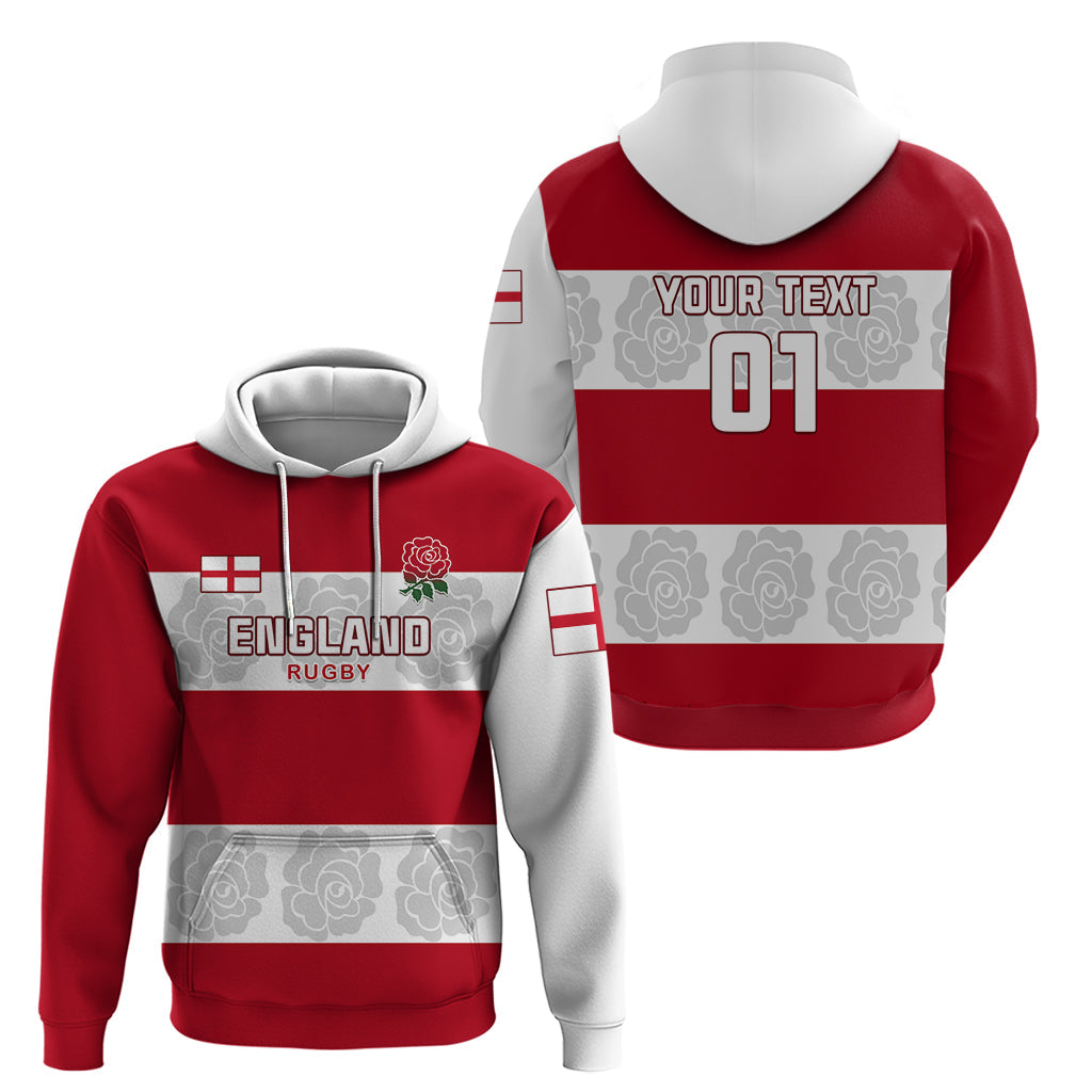 Custom England Rugby Hoodie The Red Rose Champion World Cup 2023 LT01