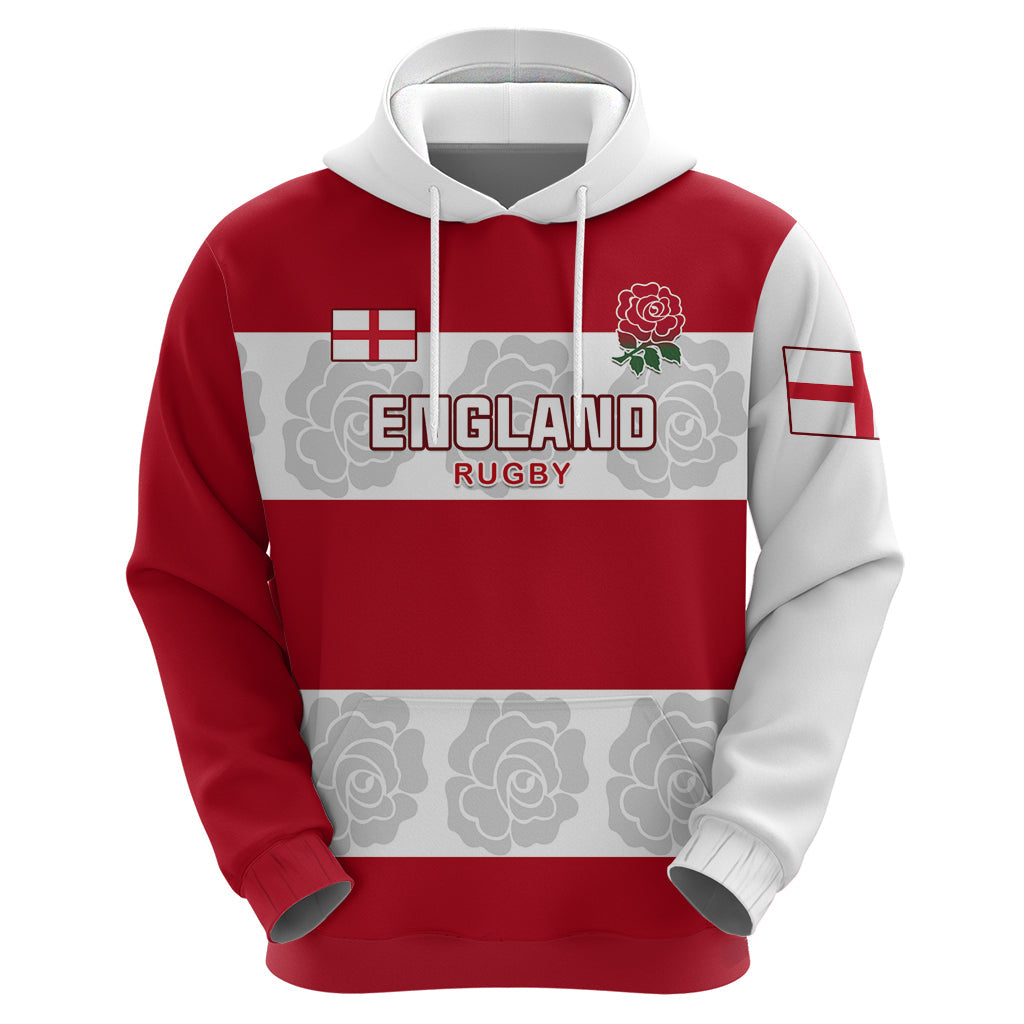 Custom England Rugby Hoodie The Red Rose Champion World Cup 2023 LT01