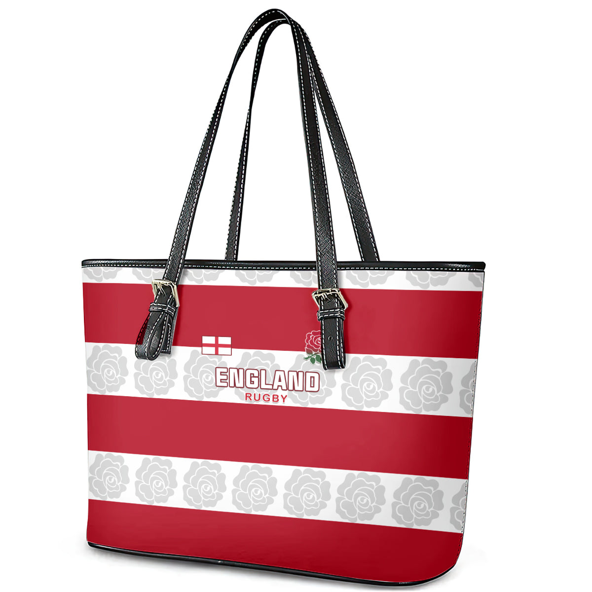 Custom England Rugby Leather Tote Bag The Red Rose Champion World Cup 2023 LT01