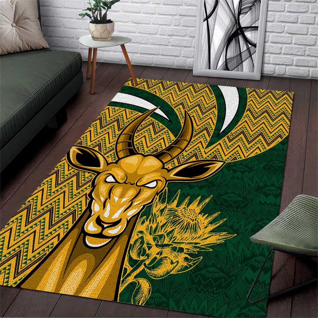 South Africa Rugby Area Rug - Come On Bokke, Champion World Cup LT01