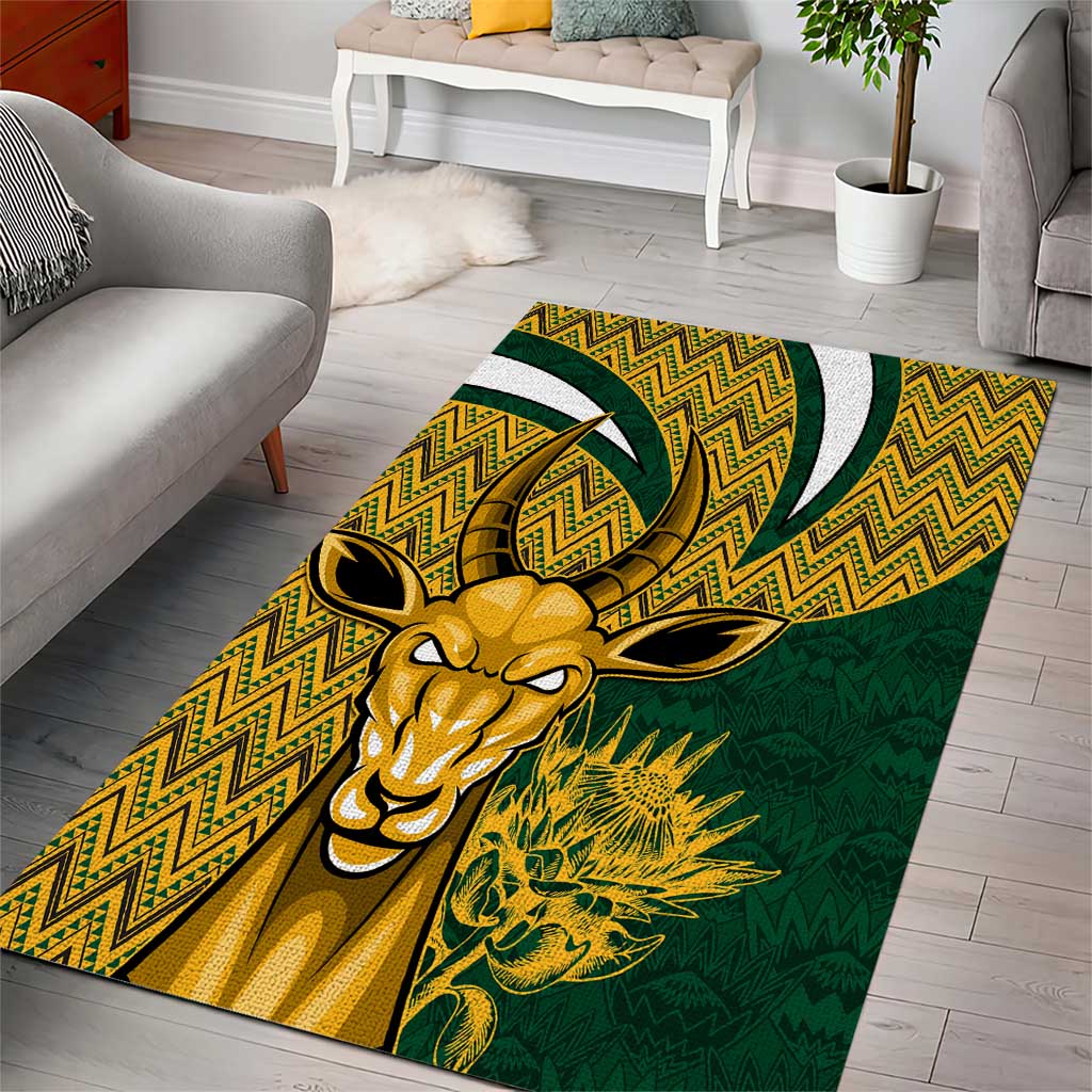 South Africa Rugby Area Rug - Come On Bokke, Champion World Cup LT01