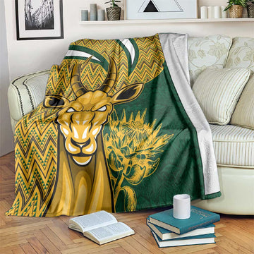 South Africa Rugby Blanket - Come On Bokke, Champion World Cup LT01