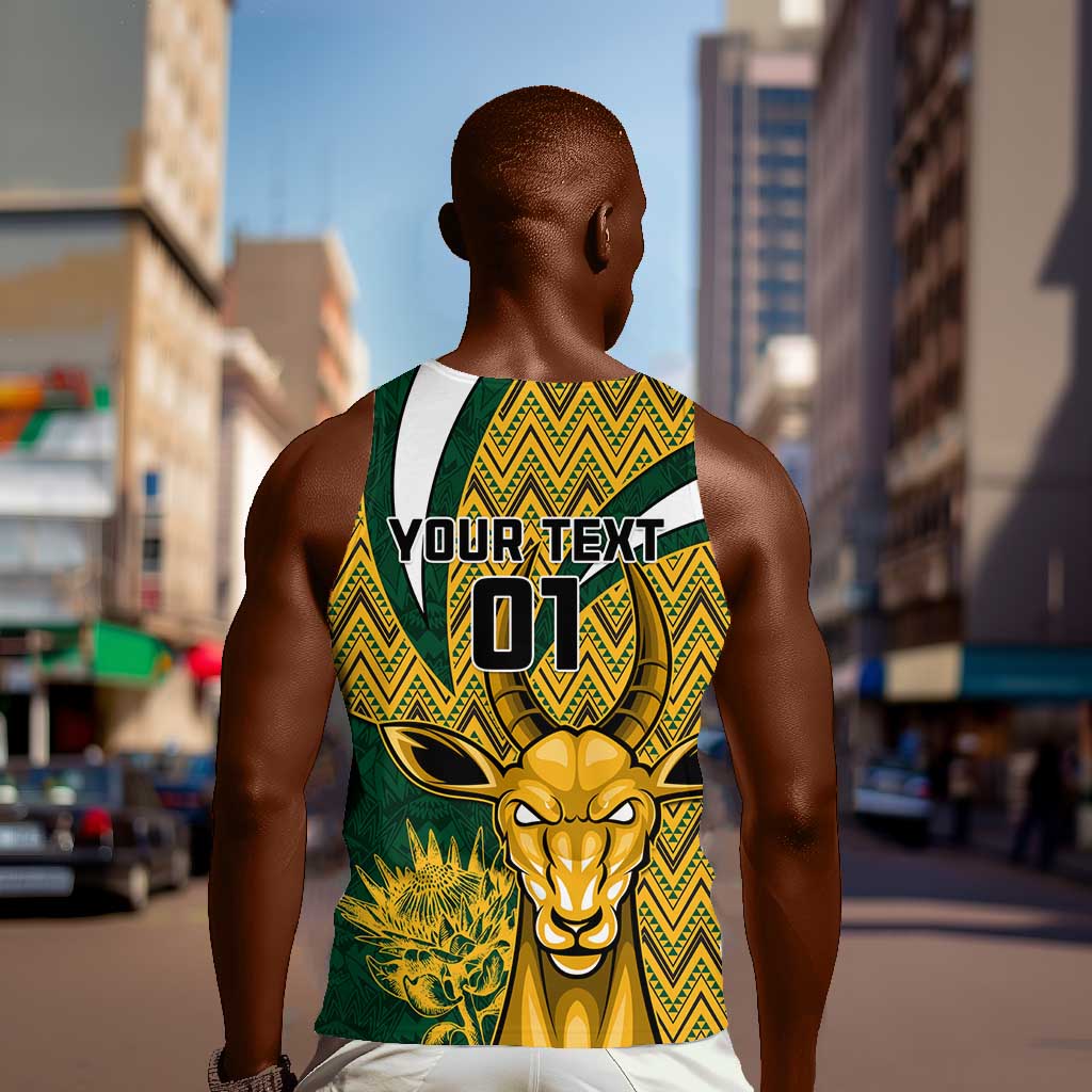 Custom South Africa Rugby Men Tank Top - Come On Bokke, Champion World Cup LT01