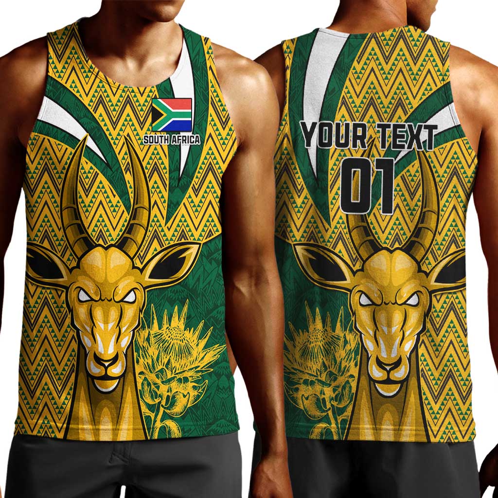 Custom South Africa Rugby Men Tank Top - Come On Bokke, Champion World Cup LT01