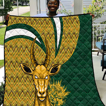 South Africa Rugby Quilt - Come On Bokke, Champion World Cup LT01