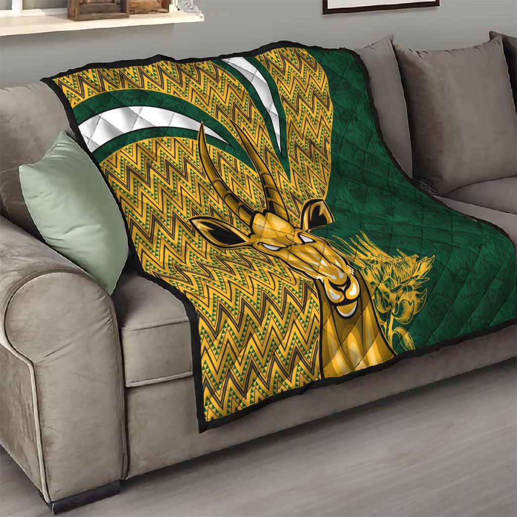 South Africa Rugby Quilt - Come On Bokke, Champion World Cup LT01
