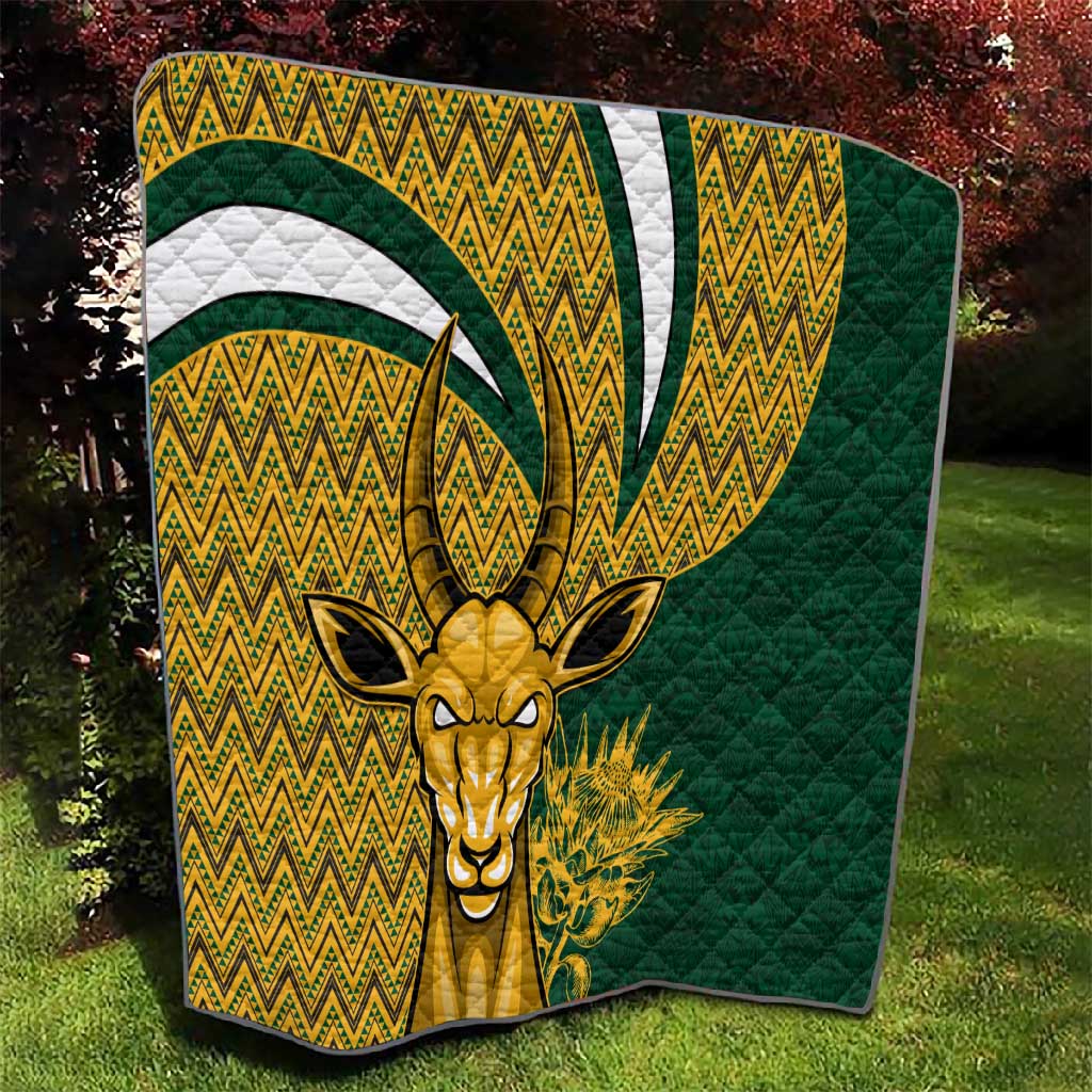 South Africa Rugby Quilt - Come On Bokke, Champion World Cup LT01