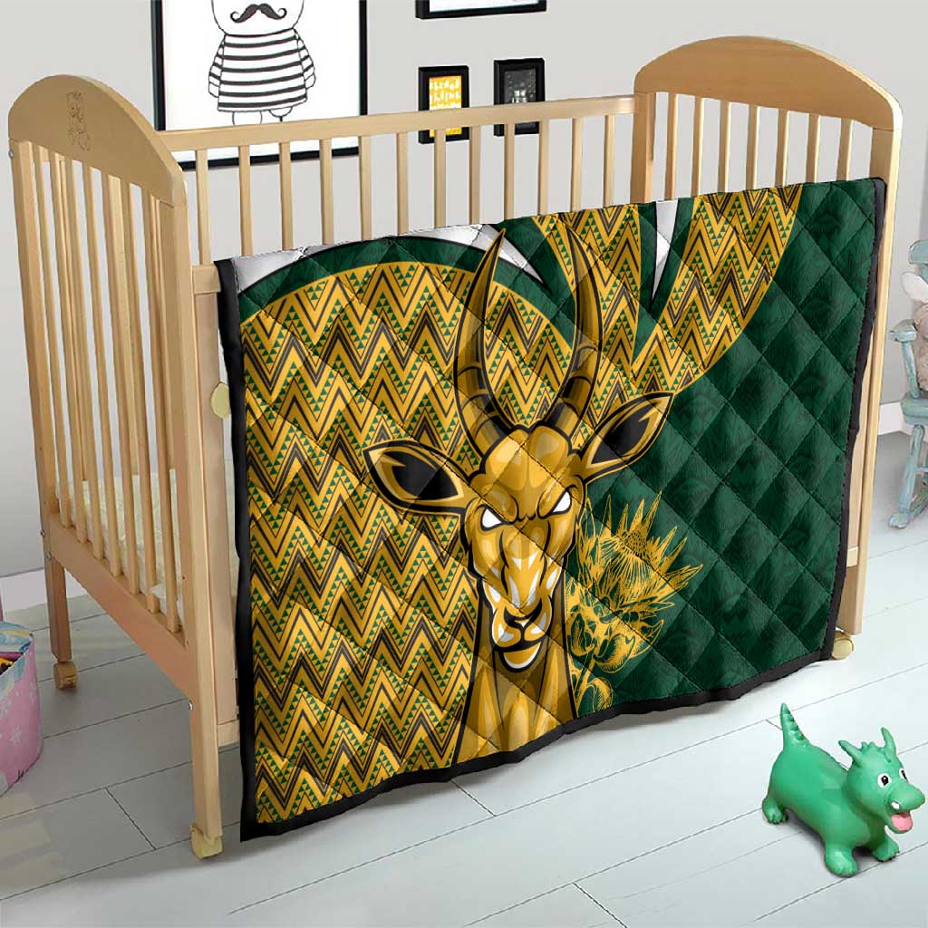 South Africa Rugby Quilt - Come On Bokke, Champion World Cup LT01