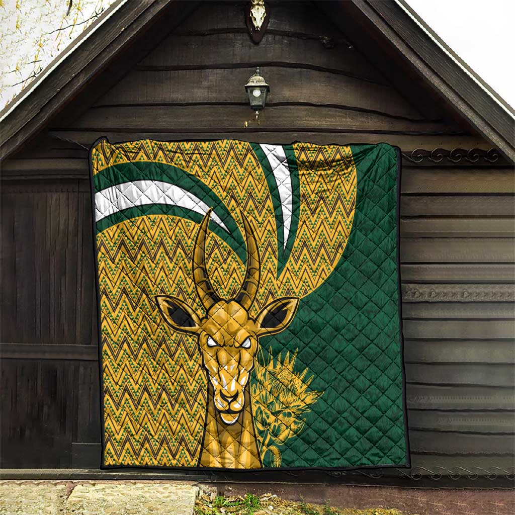 South Africa Rugby Quilt - Come On Bokke, Champion World Cup LT01