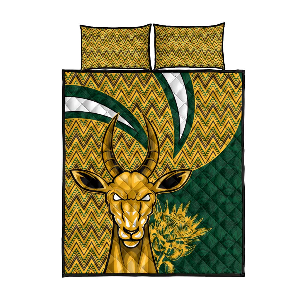 South Africa Rugby Quilt Bed Set - Come On Bokke, Champion World Cup LT01