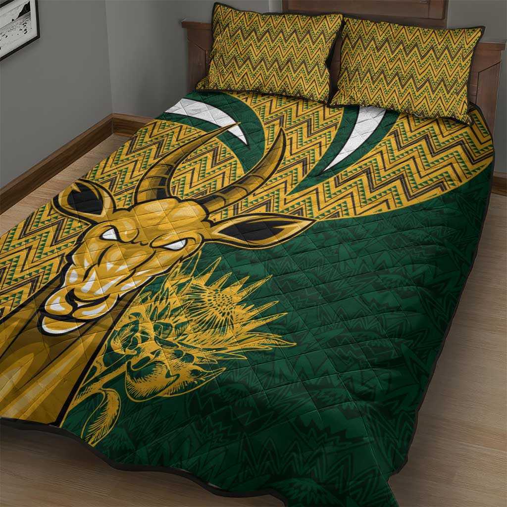 South Africa Rugby Quilt Bed Set - Come On Bokke, Champion World Cup LT01