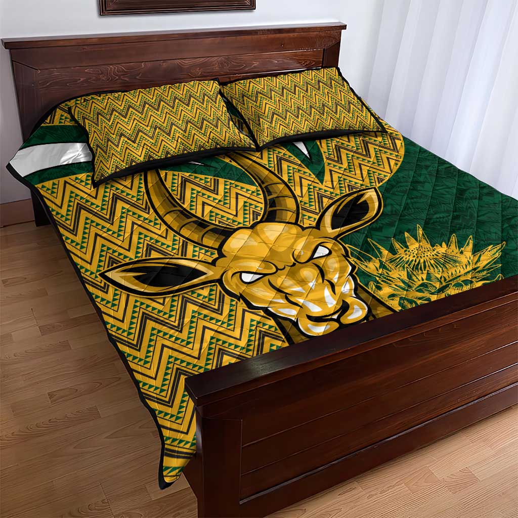 South Africa Rugby Quilt Bed Set - Come On Bokke, Champion World Cup LT01
