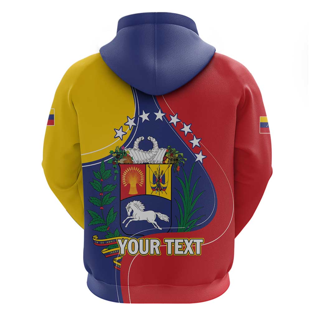 Personalized Venezuela Hoodie Coat Of Arms Curve Style LT01