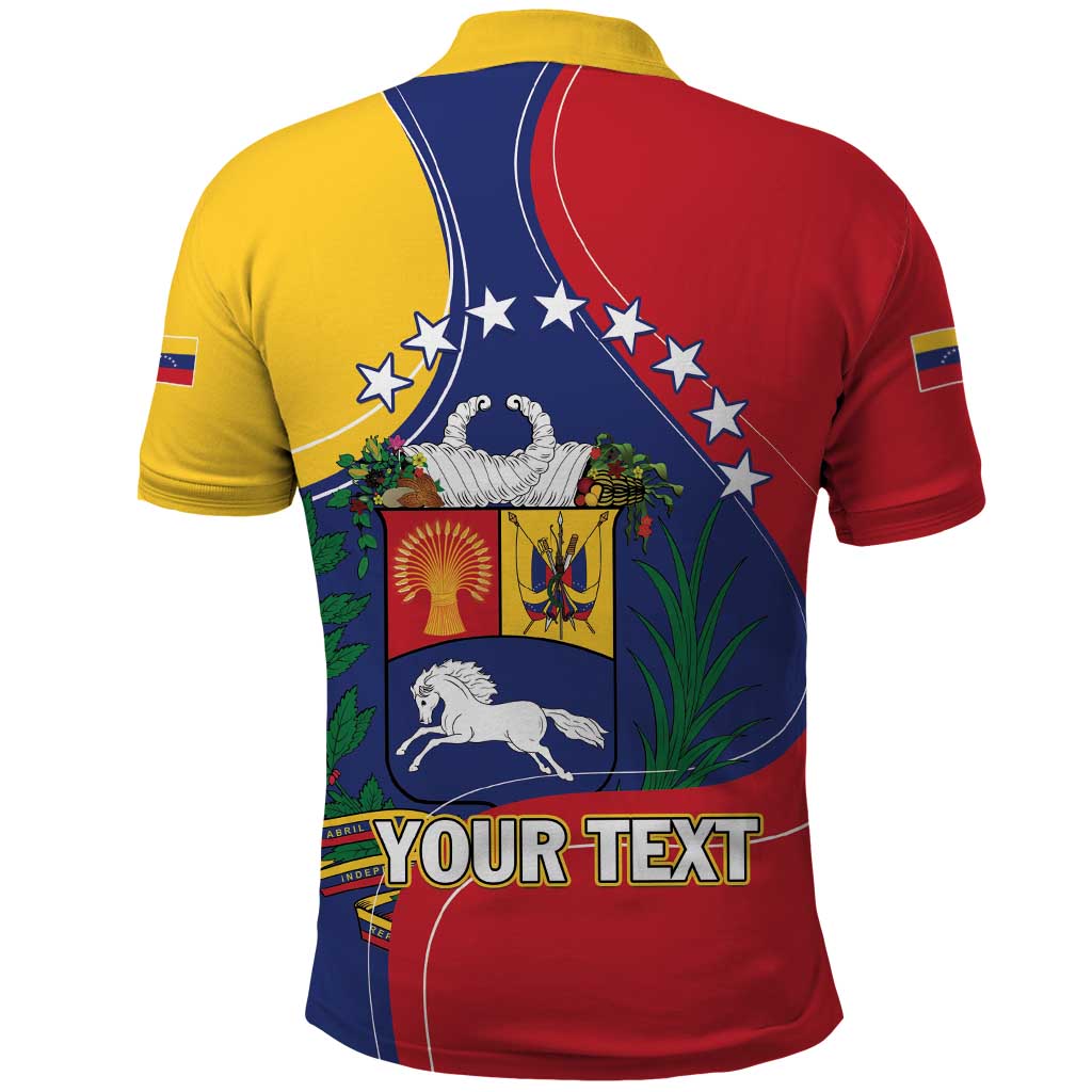 Personalized Venezuela Polo Shirt Coat Of Arms Curve Style LT01