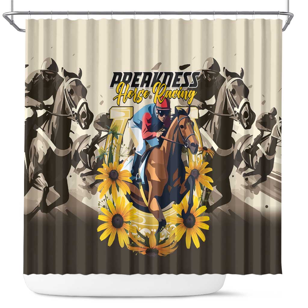 Preakness Horse Racing Shower Curtain Middle Jewel LT01