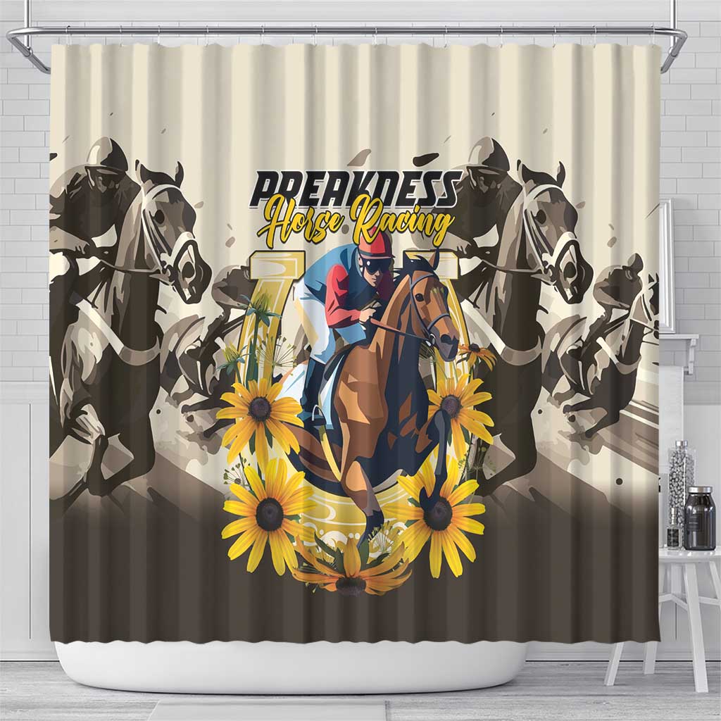 Preakness Horse Racing Shower Curtain Middle Jewel LT01