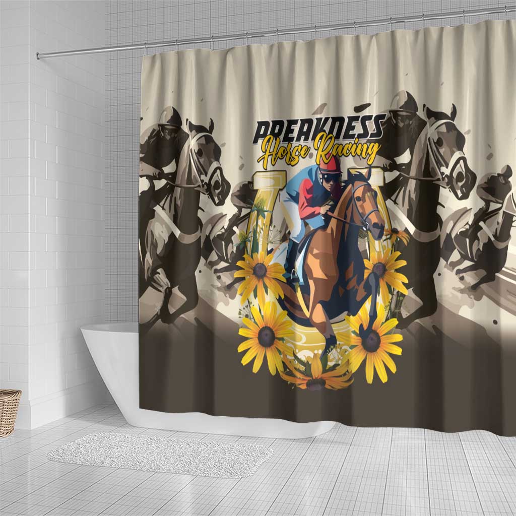 Preakness Horse Racing Shower Curtain Middle Jewel LT01