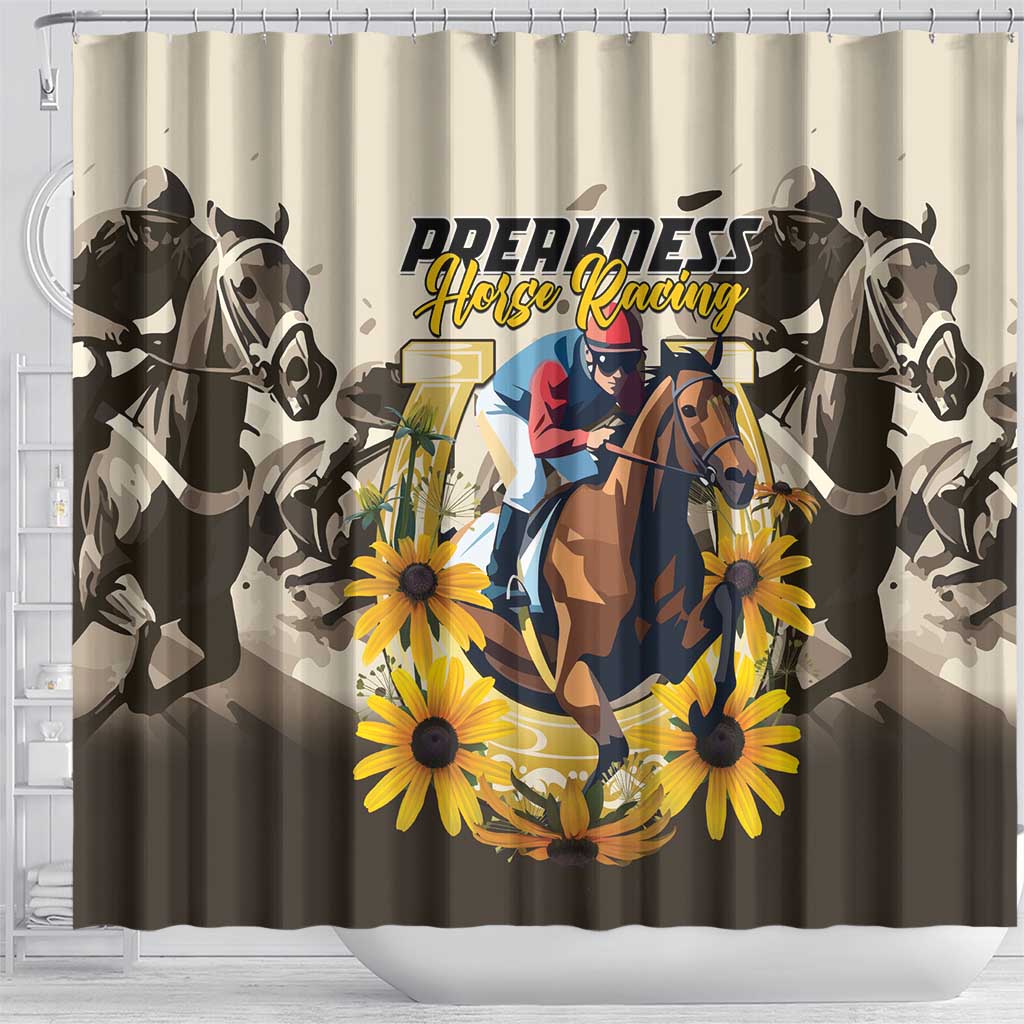 Preakness Horse Racing Shower Curtain Middle Jewel LT01