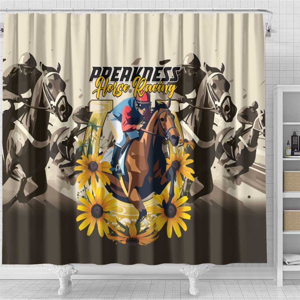 Preakness Horse Racing Shower Curtain Middle Jewel LT01