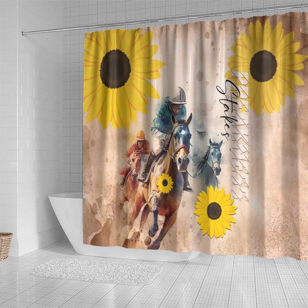 Preakness Horse Racing Shower Curtain Run for the Black Eyed Susans LT01