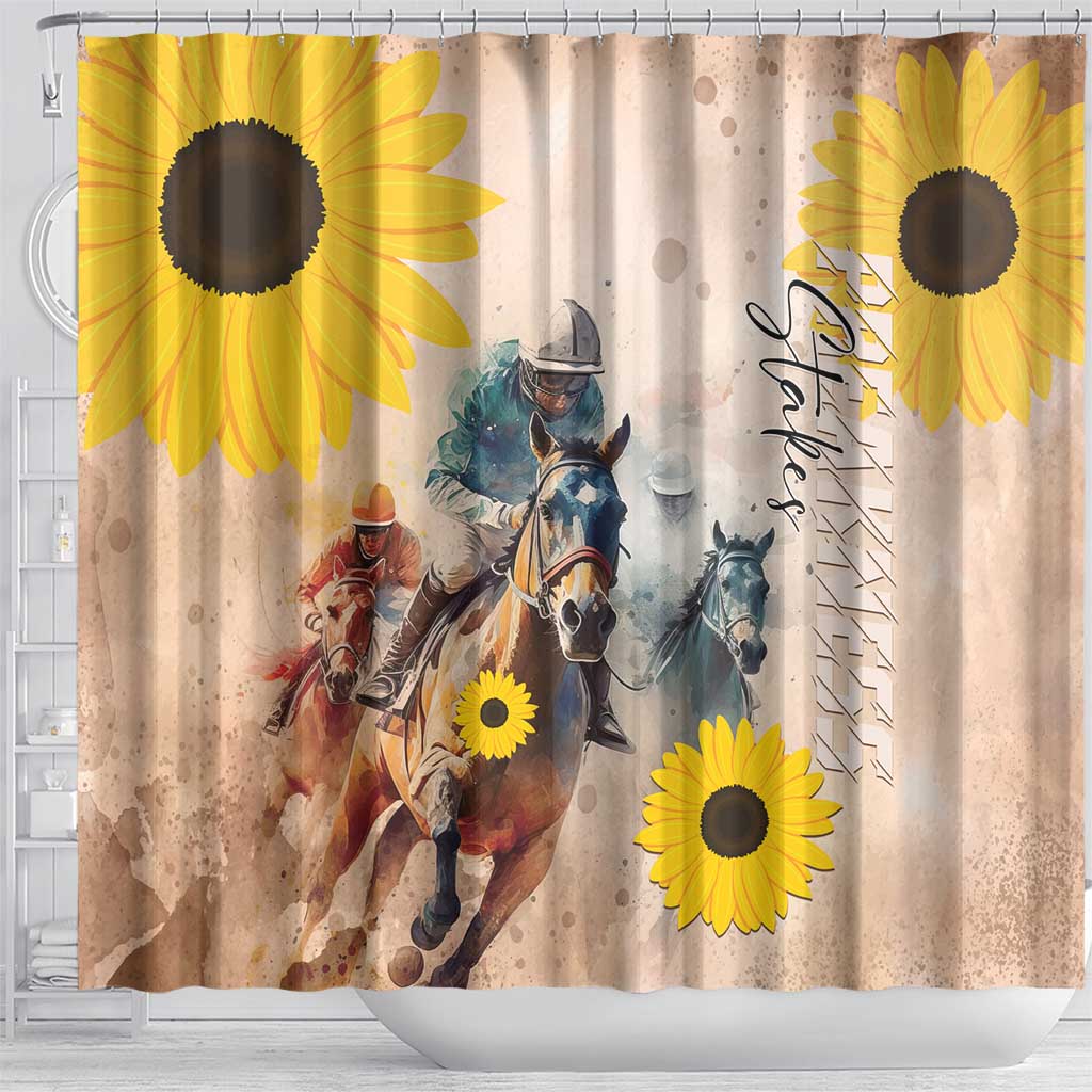 Preakness Horse Racing Shower Curtain Run for the Black Eyed Susans LT01