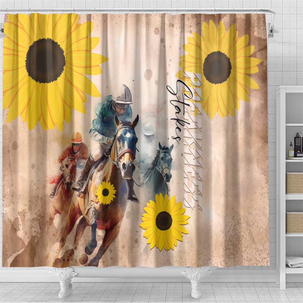 Preakness Horse Racing Shower Curtain Run for the Black Eyed Susans LT01