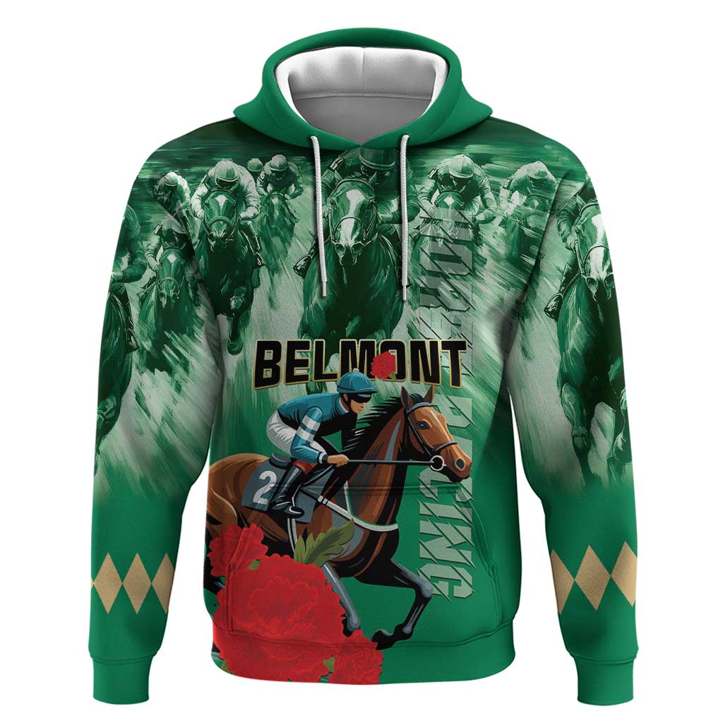 Personalized Belmont Horse Racing Hoodie Run for the Carnations LT01
